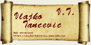 Vlajko Tančević vizit kartica